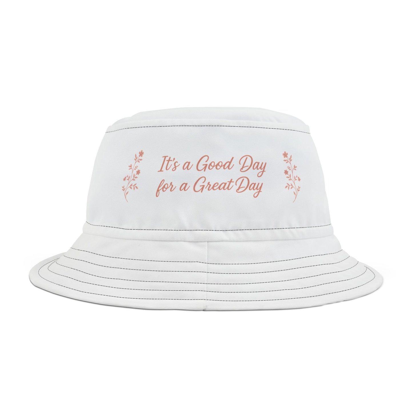 "It's a Good Day for a Great Day" Floral Bucket Hat
