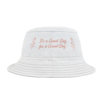 "It's a Good Day for a Great Day" Floral Bucket Hat