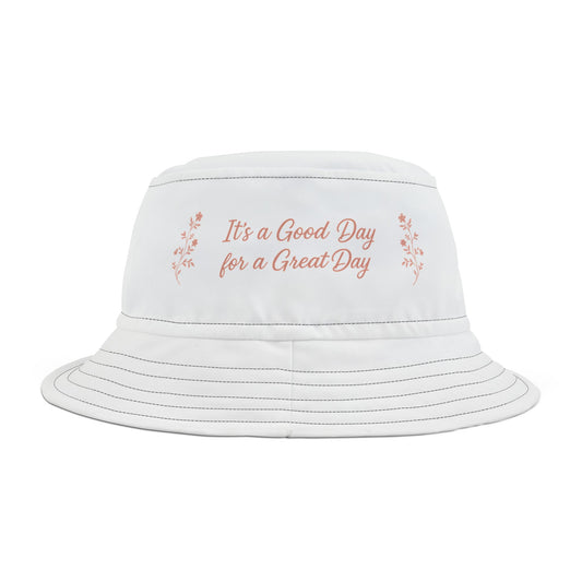 "It's a Good Day for a Great Day" Floral Bucket Hat